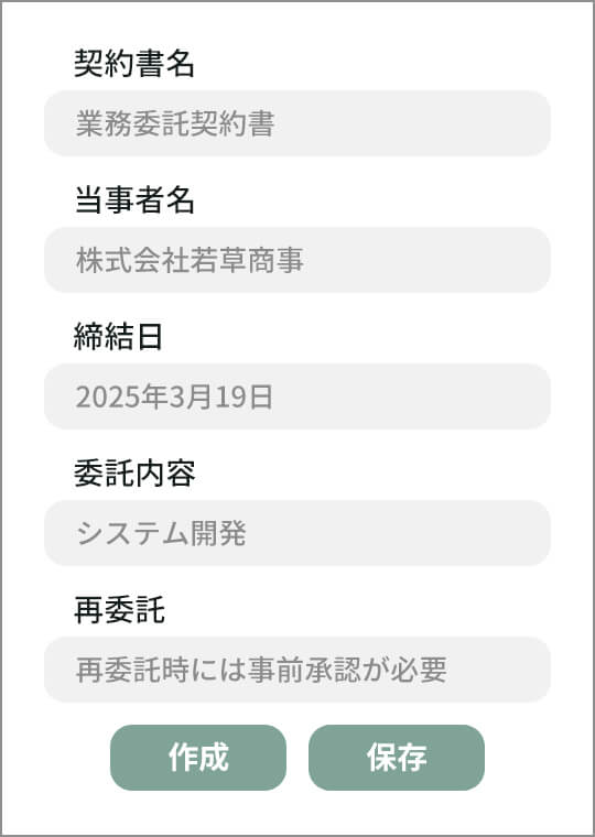 タームシート イメージ